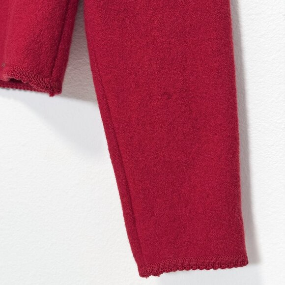 Vintage Geiger Tyrol Red Boiled Wool Puff Sleeve Jacket Made in Austria Size 38 - Picture 4 of 15